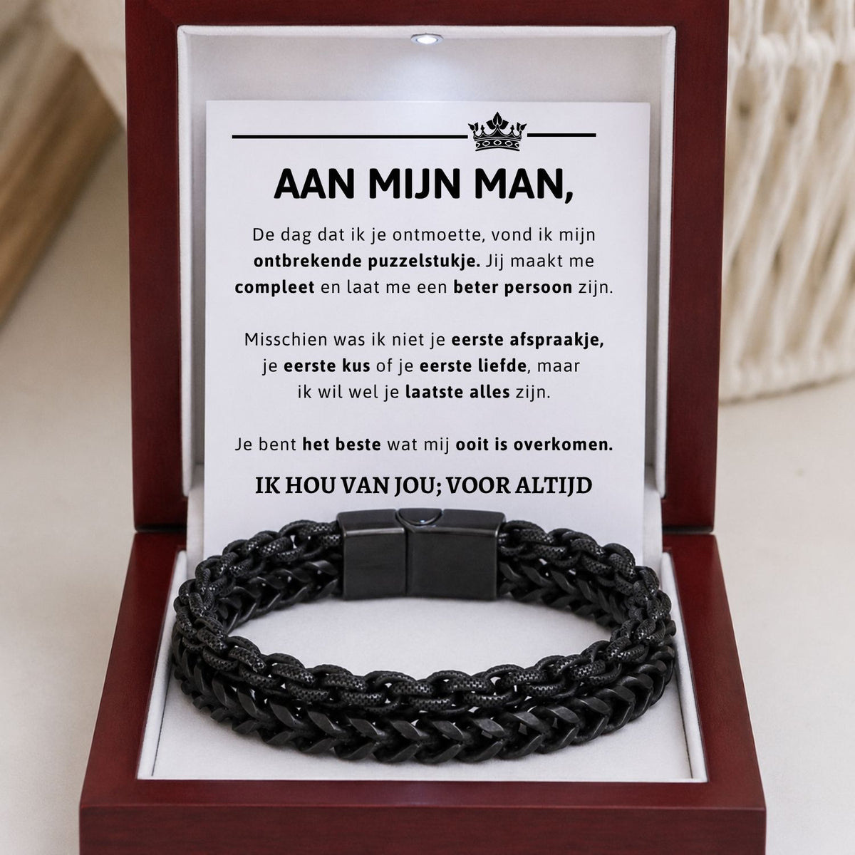 Aan mijn Man - Armband double chain