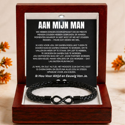 Aan mijn Man - Ik kies voor jou - Dual Name Infinity Armband