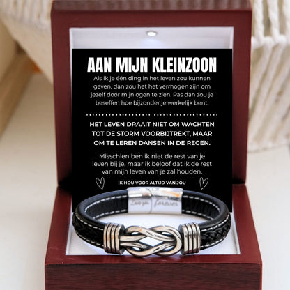 Aan mijn Kleinzoon- Infinity Armband - Dansen in de regen