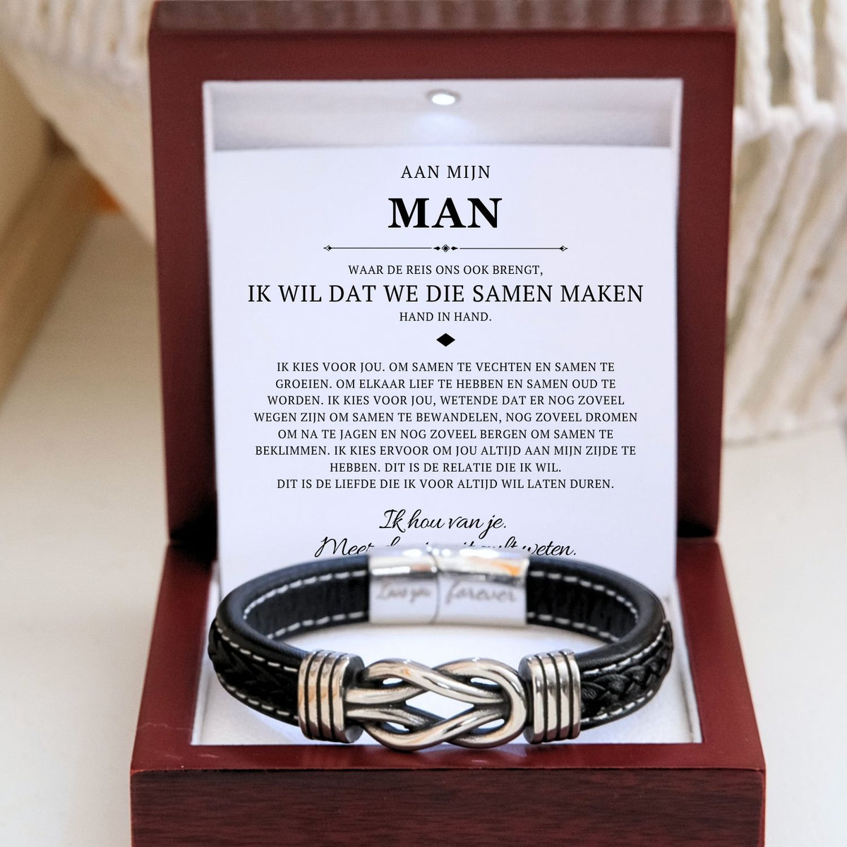 Aan mijn Man- Infinity Armband