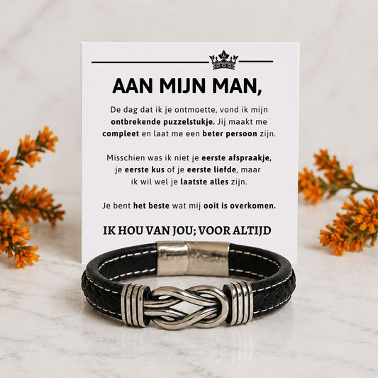 Aan mijn Man - Armband Infinity