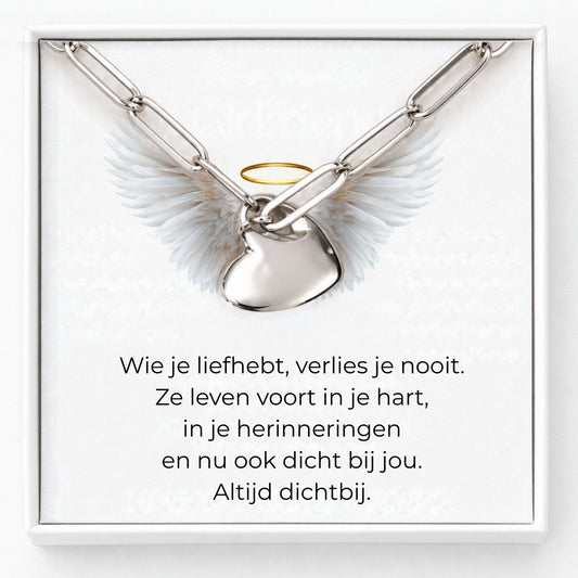 Urn armband met hartje bedel