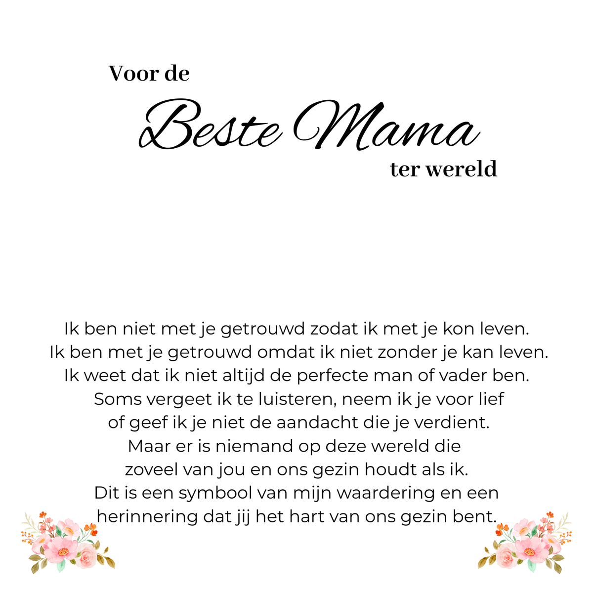 Gegraveerde Kralenketting - Voor mama