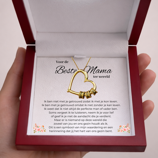 Gegraveerde Kralenketting - Voor mama