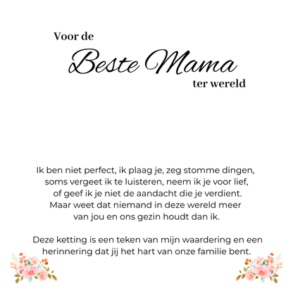 Gegraveerde Kralenketting - Voor mama