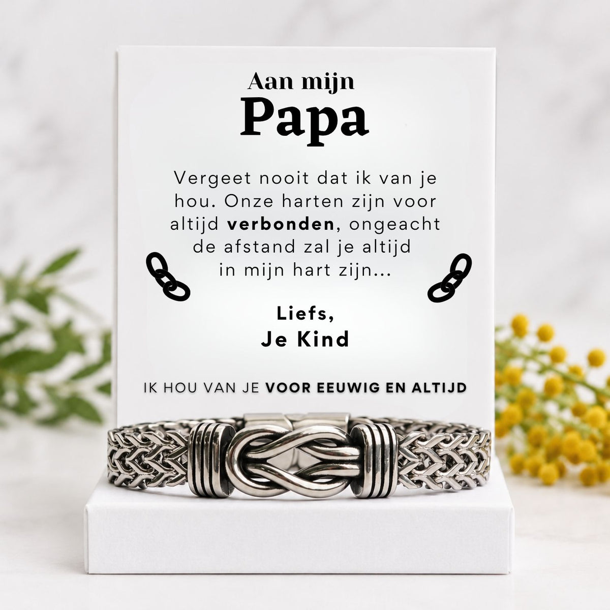 Deluxe infinity bracelet gift for Dad