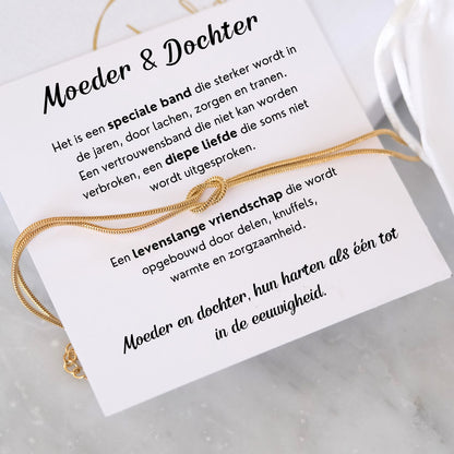 Moeder & Dochter  Armband - Liefdesknoop Armband - Moederdag cadeau