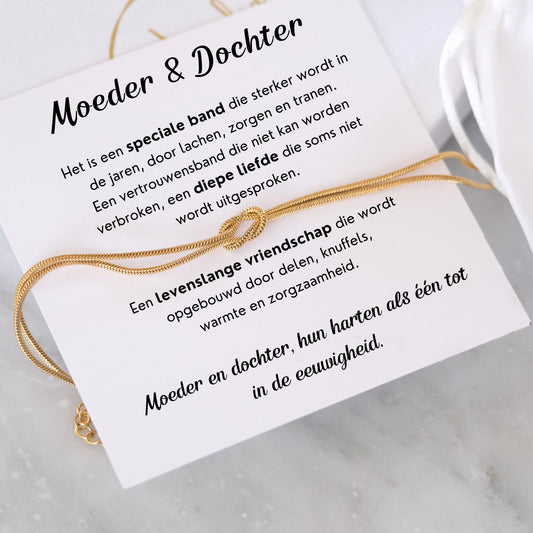 Moeder & Dochter  Armband - Liefdesknoop Armband - Moederdag cadeau