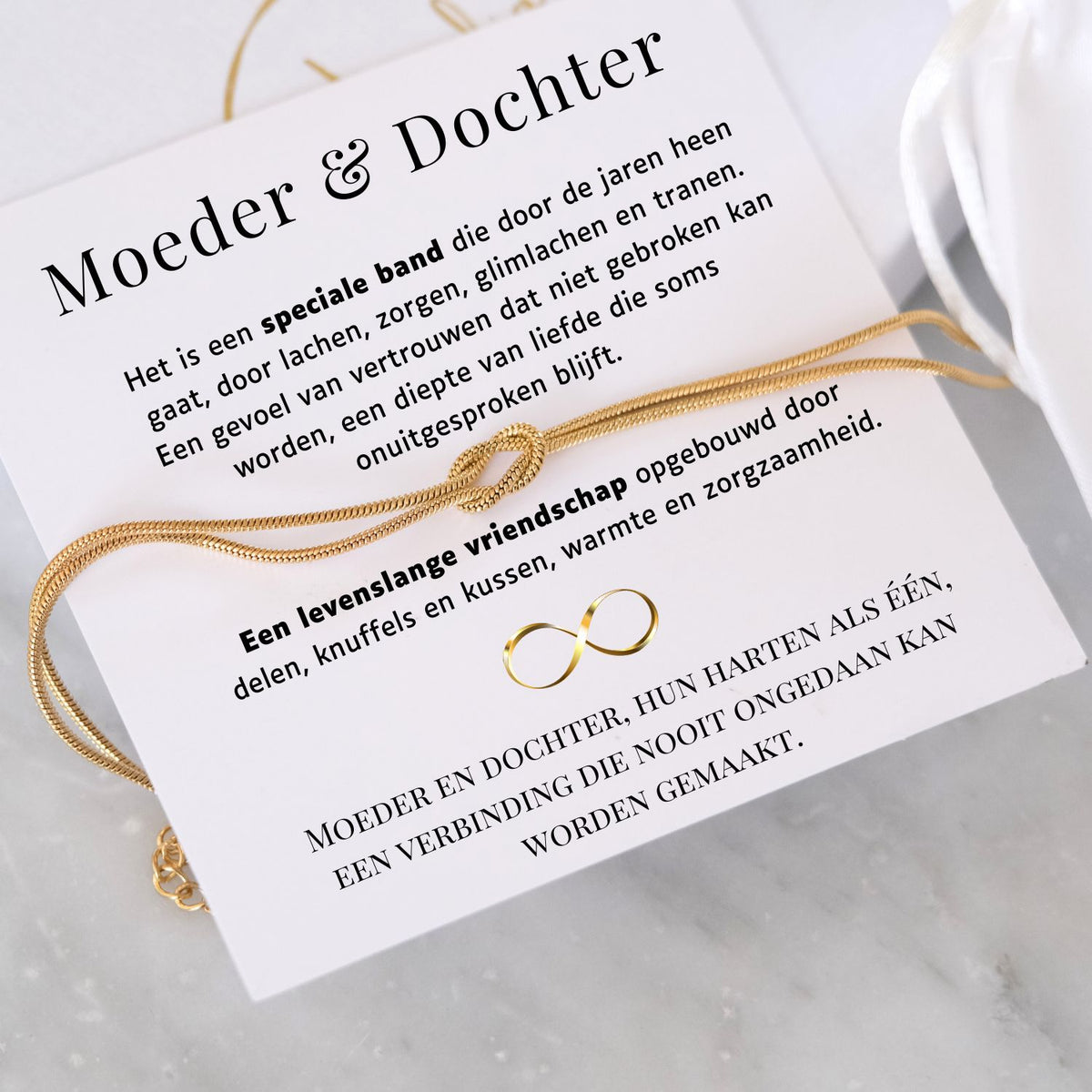 Moeder & Dochter  Armband - Liefdesknoop Armband - Moederdag cadeau