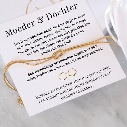 Moeder & Dochter  Armband - Liefdesknoop Armband - Moederdag cadeau