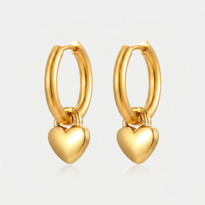 Amour hartjes oorbellen goud cadeau voor haar - Amelia Sieraden