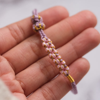 Bloesem knoop armband -  Aan mijn kleindochter