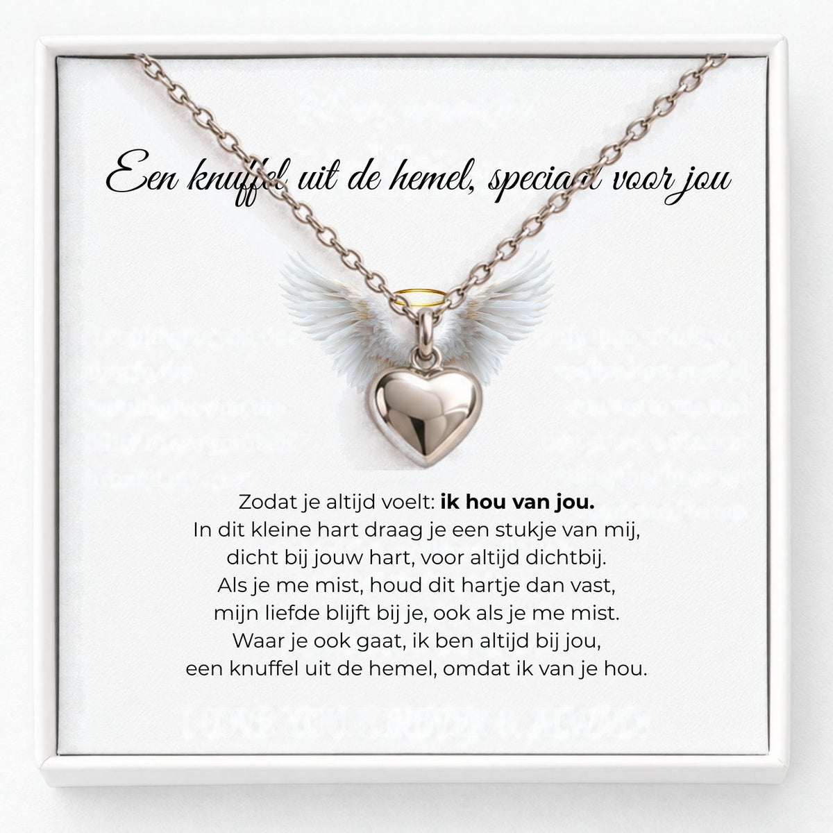 Hart Gedenkketting voor As – Voor Altijd bij Mij