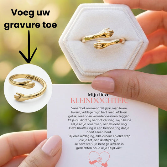 Mijn lieve Kleindochter V2- Knuffelring met Persoonlijke Gravure