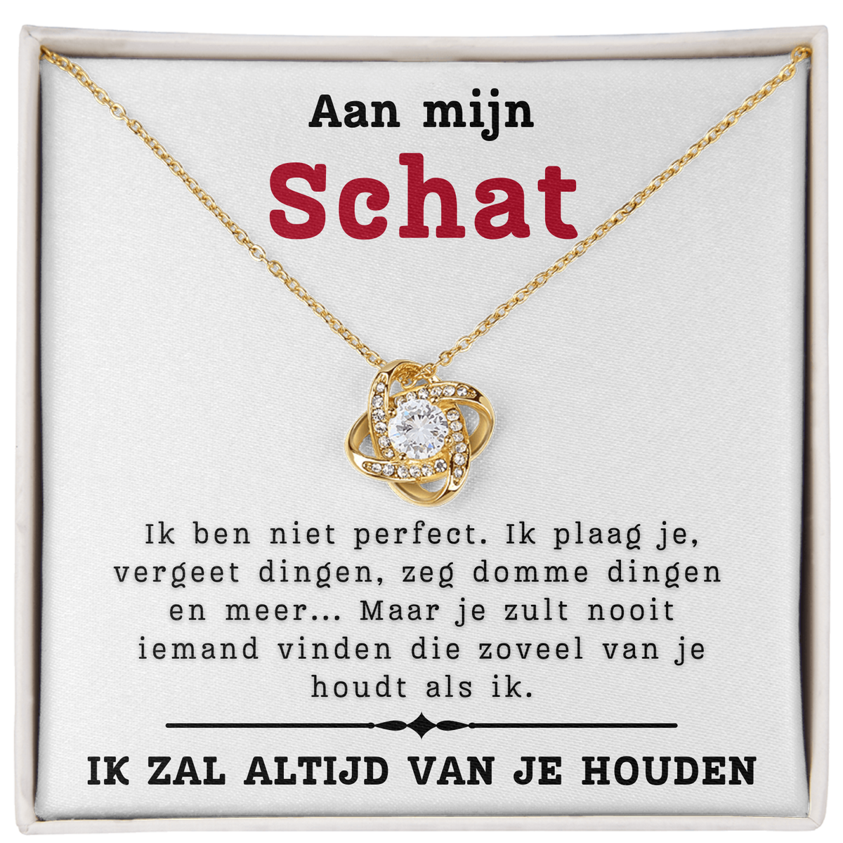 Schat, Ik ben niet perfect