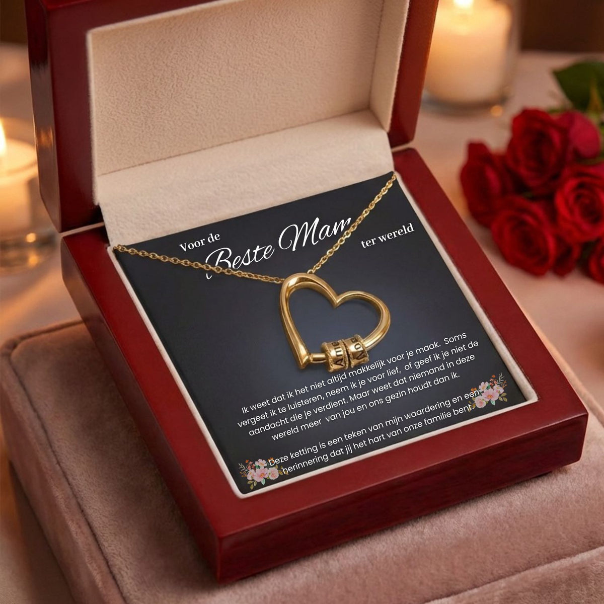 Gegraveerde Kralenketting - Voor mama