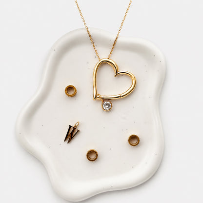 Hartketting met initialen - Gepersonaliseerde