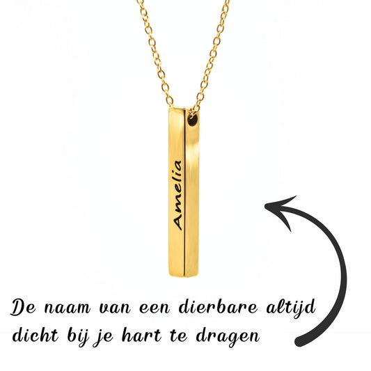 Bar Ketting met Gravure - Persoonlijk Cadeau