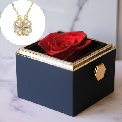 Klaver ketting- Aan mijn Schat- Eeuwige Roos Box