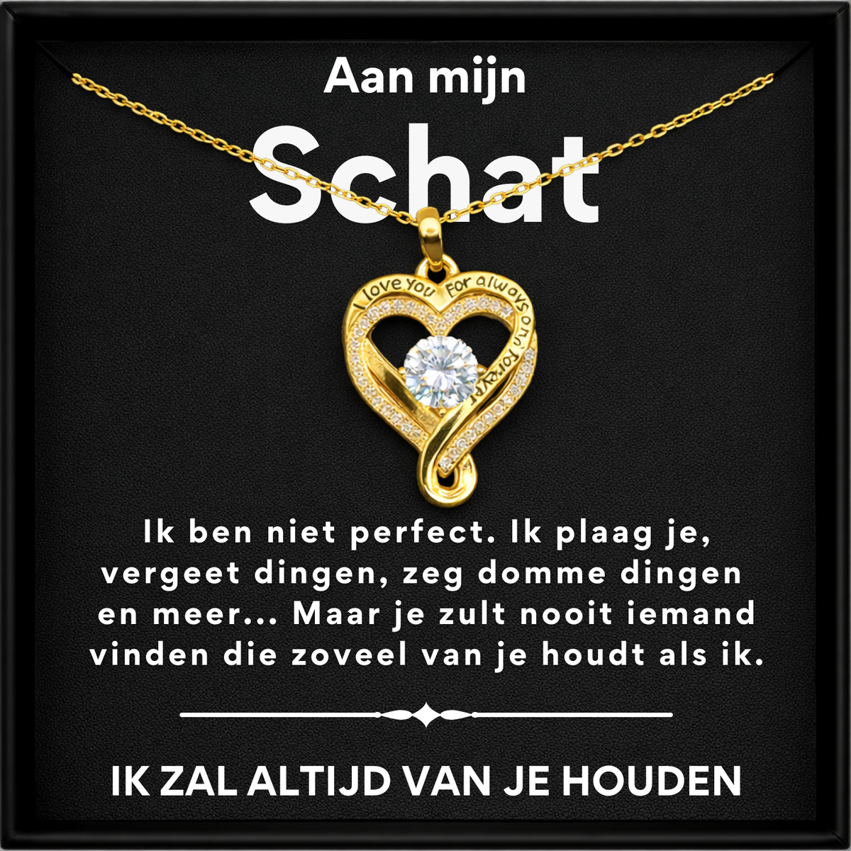 Hart ketting -  Aan mijn Schat