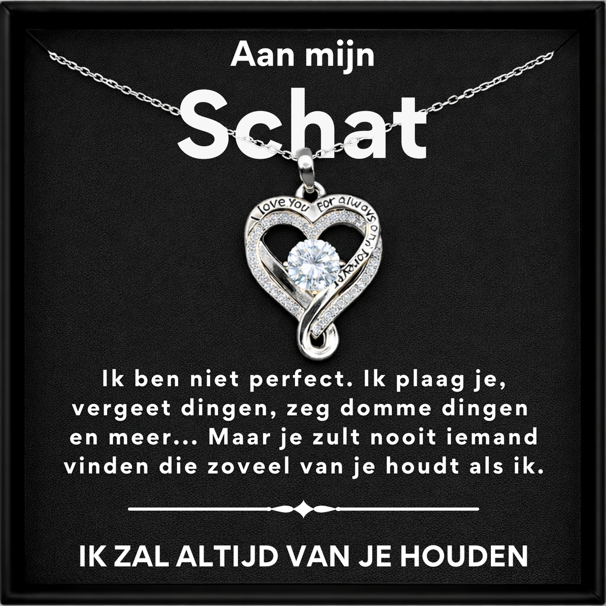 Hart ketting -  Aan mijn Schat