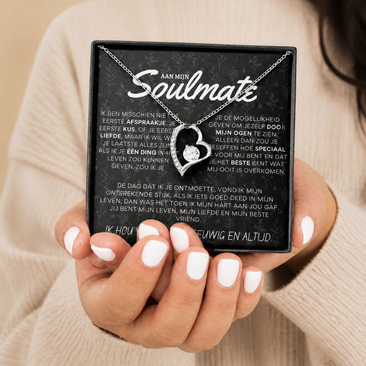 Aan mijn prachtige soulmate - Hart ketting