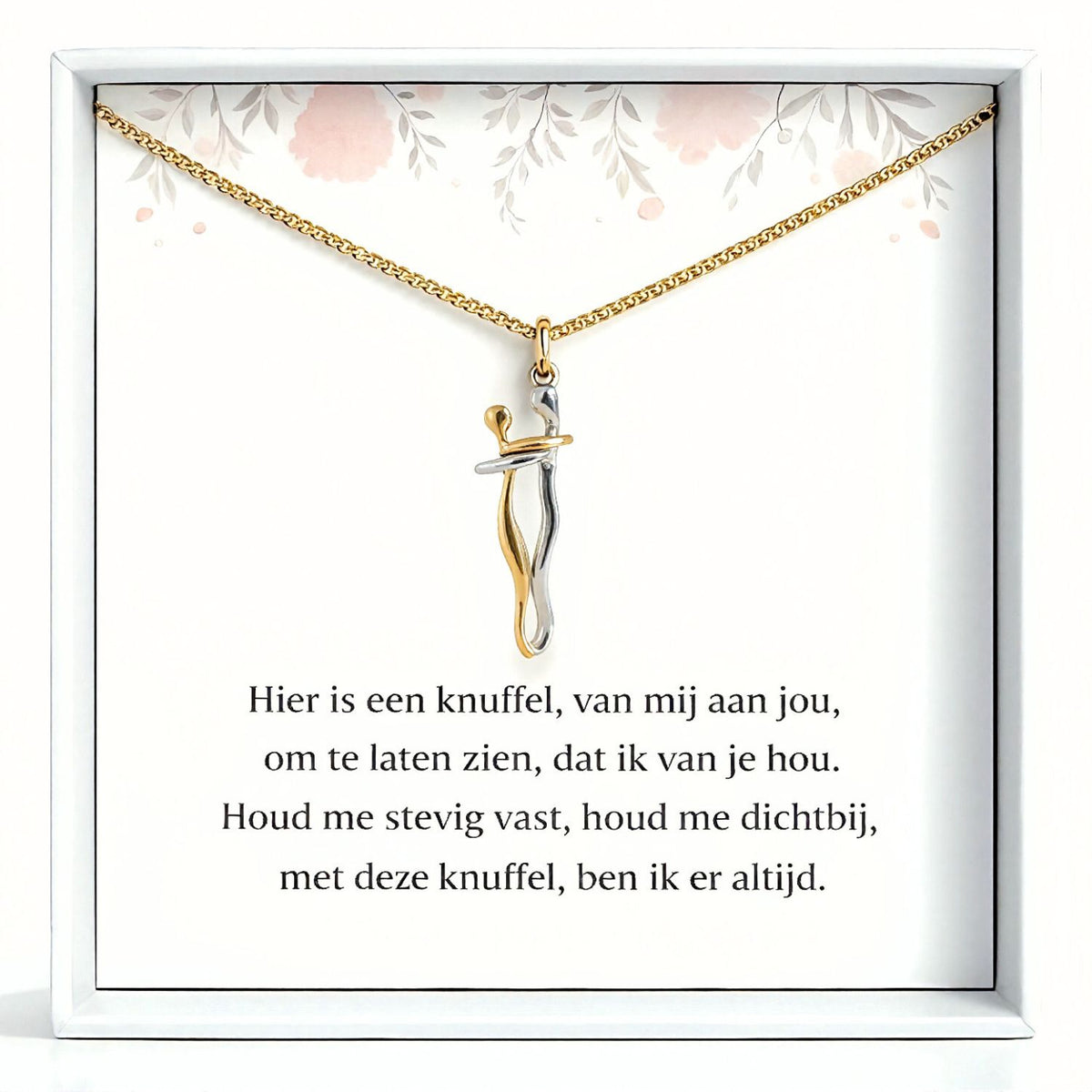 Personalised Hug Necklace | Gift for Her or Him | With Engraving