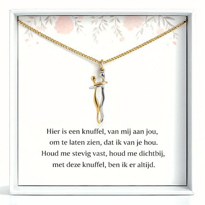 Personalised Hug Necklace | Gift for Her or Him | With Engraving