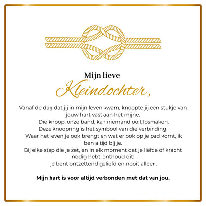 Liefdesknoop ring- Mijn Lieve kleindochter