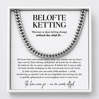 Chain necklace gift for husband in gift box