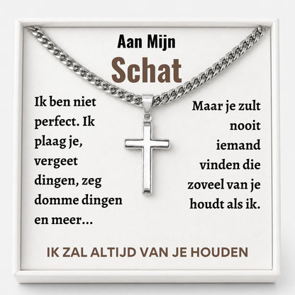 Silver cross necklace gift for someone you love