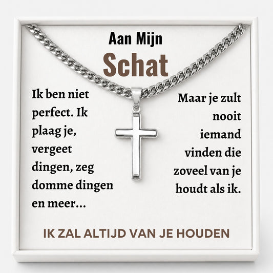 Silver cross necklace gift for someone you love