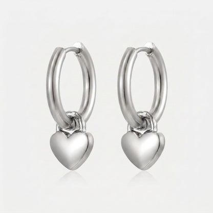 Amour hartjes oorbellen zilver romantisch cadeau - Amelia Sieraden