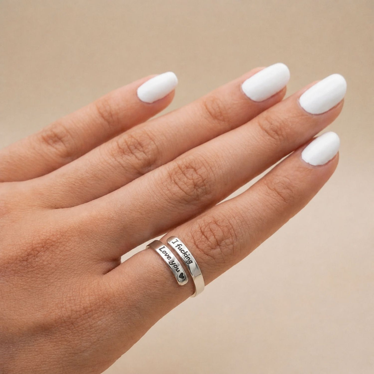 Just Breathe Ring Zilver - lifestyle