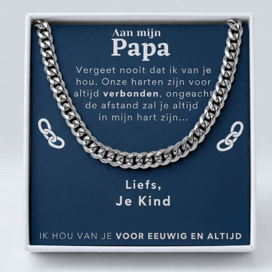 Papa voor altijd verbonden-SCHAKEL KETTING