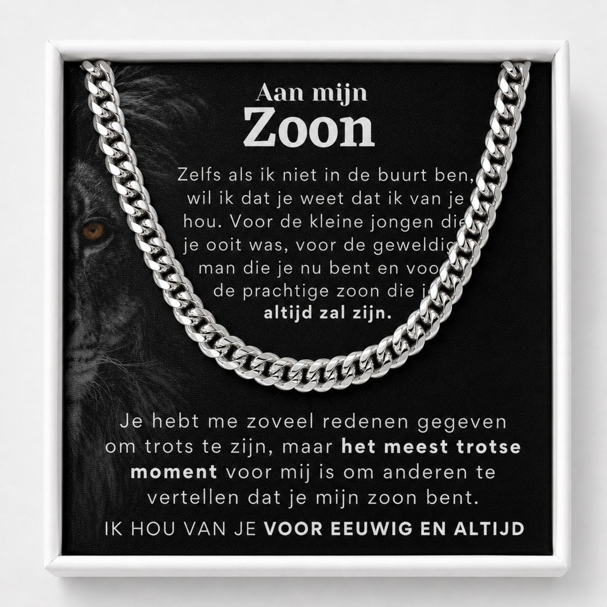 Het meest trotse moment - Aan mijn zoon - Schakel ketting