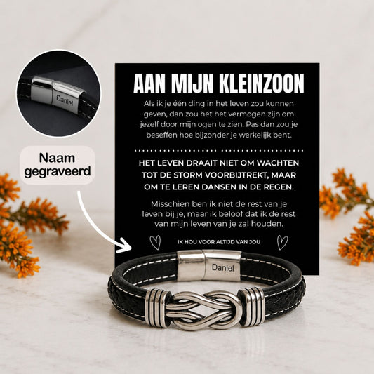 Aan mijn Kleinzoon- Infinity Armband - Dansen in de regen