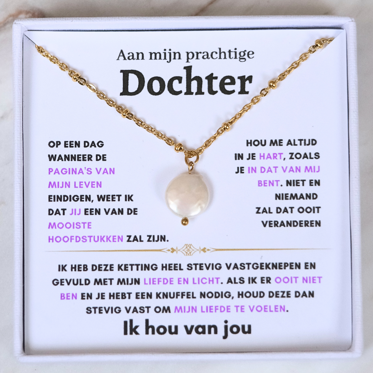 Parel ketting - Aan mijn dochter - MOOISTE HOOFDSTUKKEN