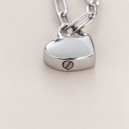Urn Armband met Hartje – Zilver | Gedenksieraad