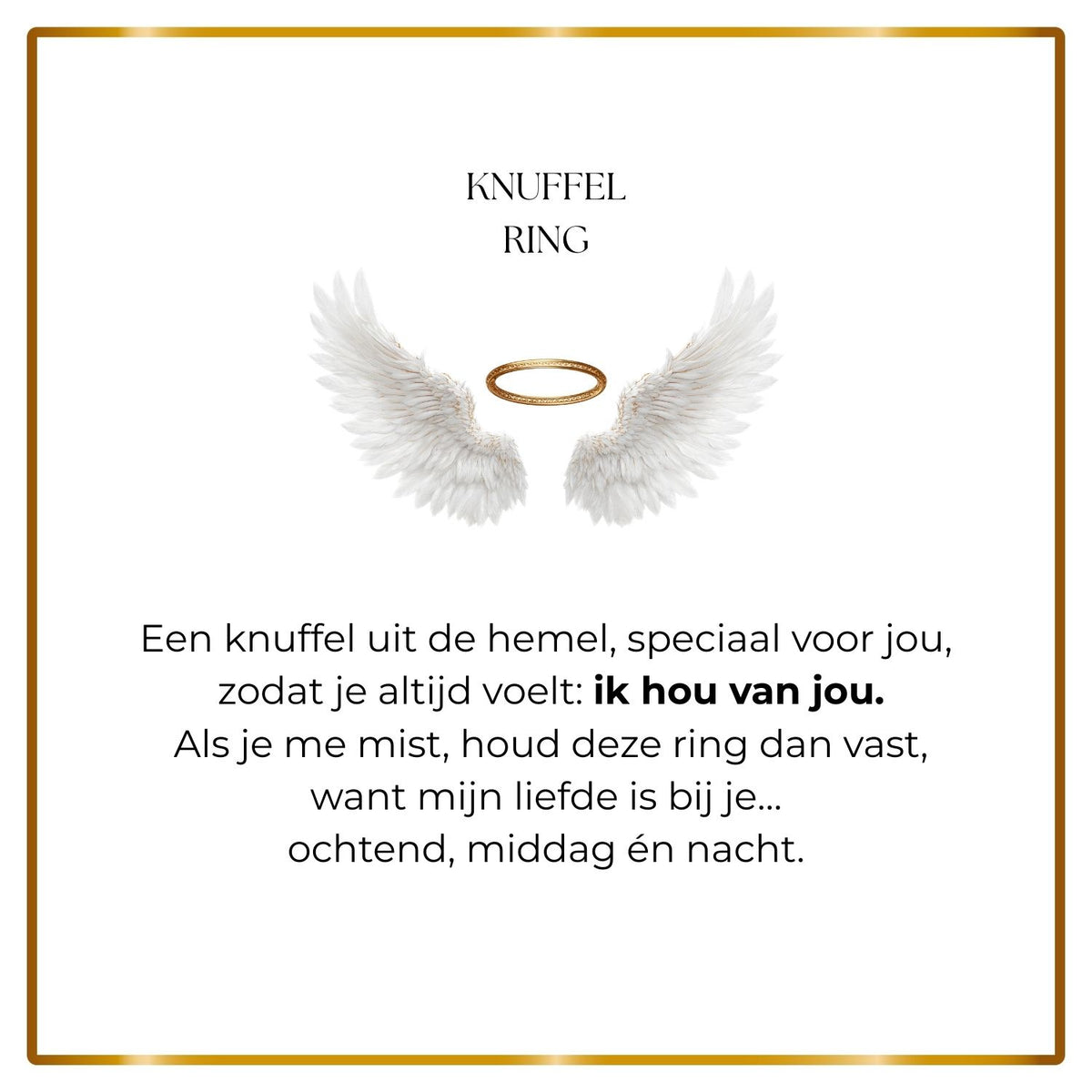 HUG IN HEAVEN V3 - Knuffelring met Persoonlijke Gravure