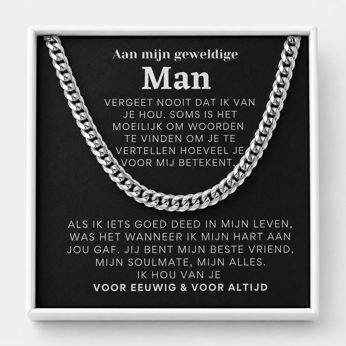 Chain necklace gift for your amazing man