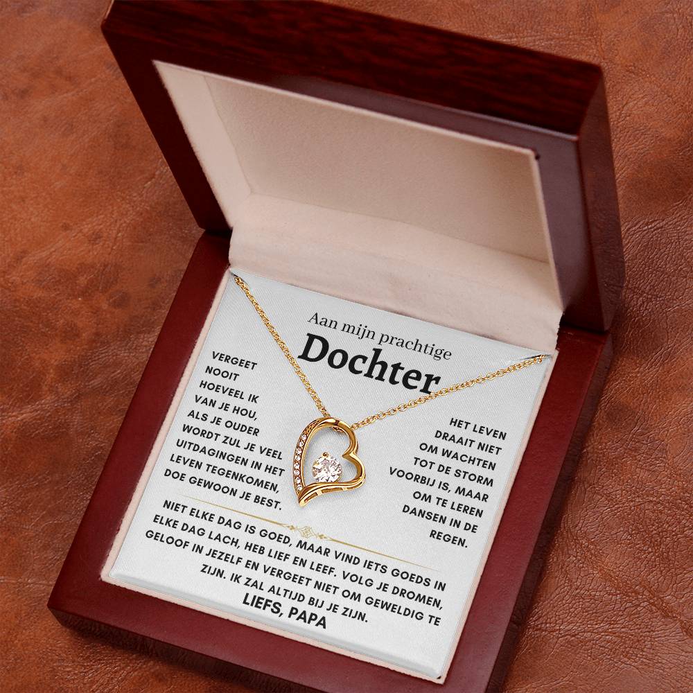 Dochter - Hart ketting - Liefs, Papa