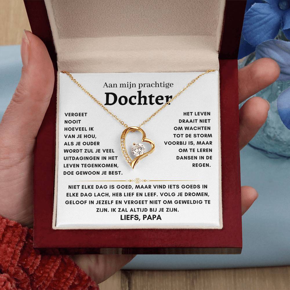Dochter - Hart ketting - Liefs, Papa