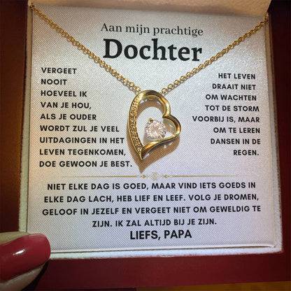 Dochter - Hart ketting - Liefs, Papa