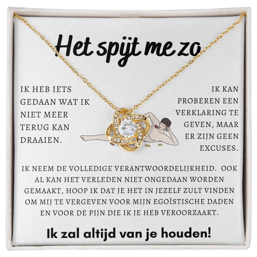 Het spijt me zo - Liefdesknoop Halsketting