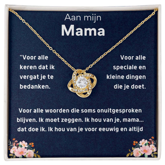 Aan mijn mama - Liefdesknoop Halsketting