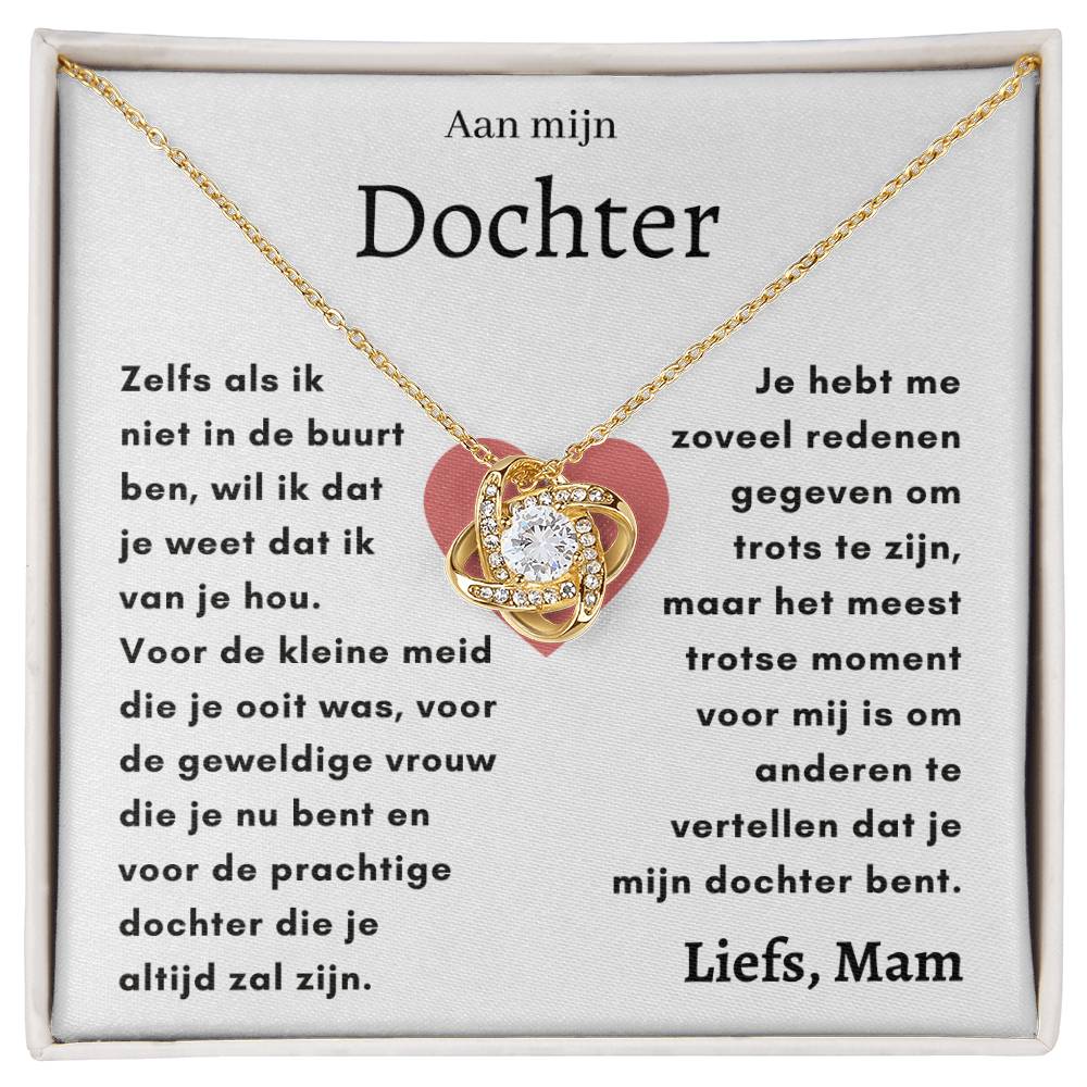 Aan mijn Dochter - Liefdesknoop Halsketting