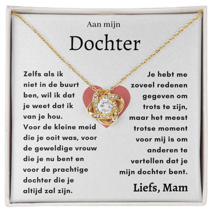 Aan mijn Dochter - Liefdesknoop Halsketting