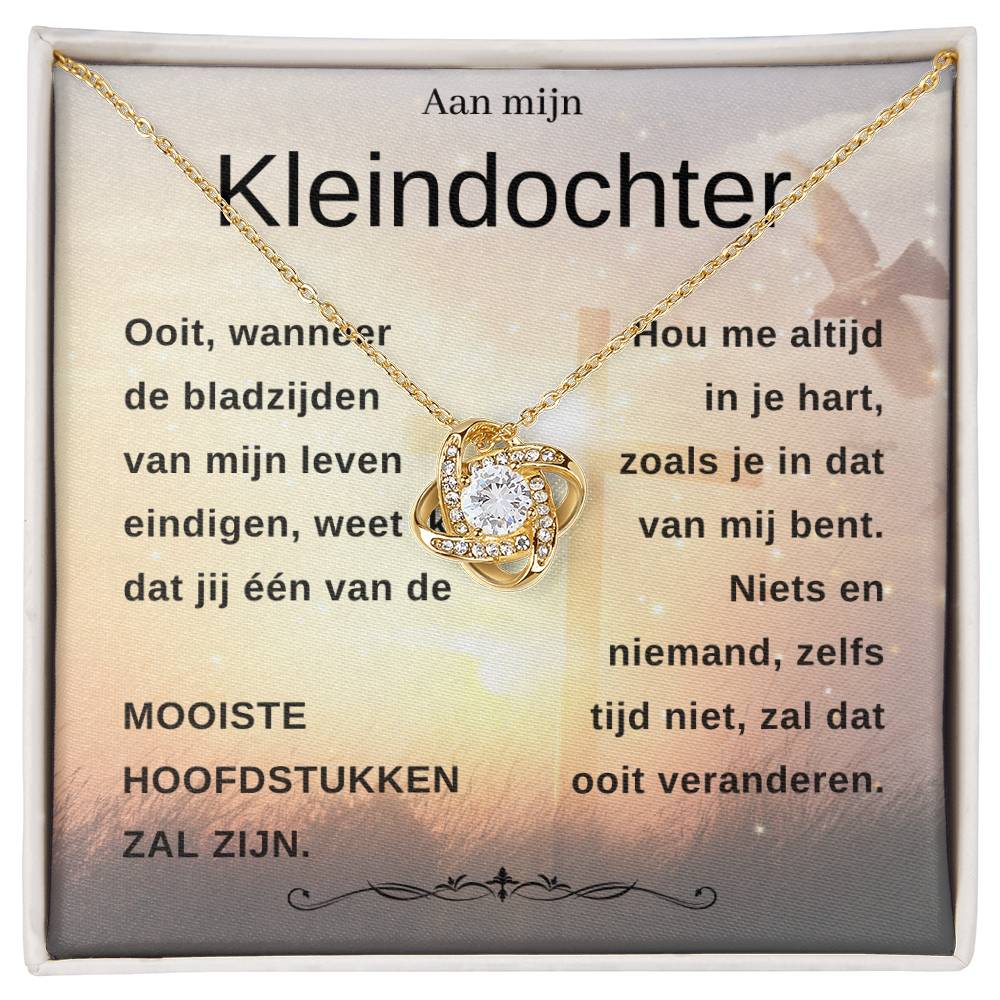 Aan mijn Kleindochter - Liefdesknoop Halsketting - Mooiste Hoofdstukken
