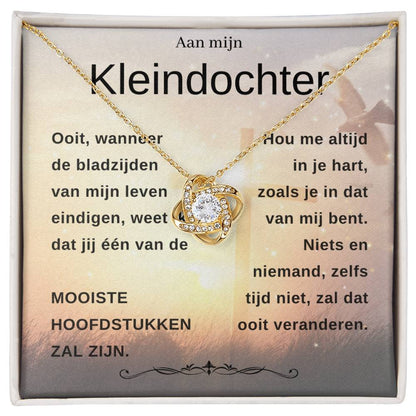 Aan mijn Kleindochter - Liefdesknoop Halsketting - Mooiste Hoofdstukken